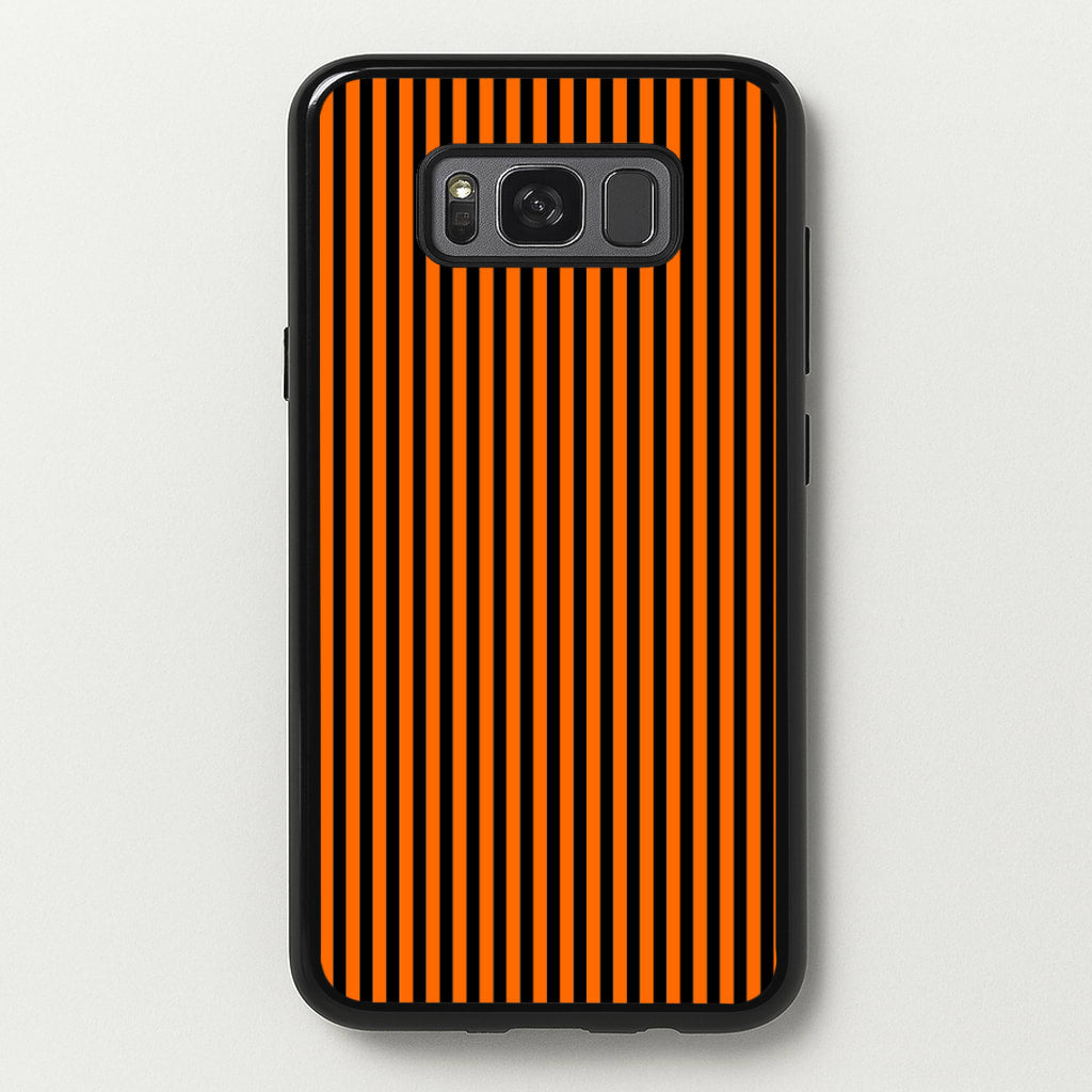Orange & Black Stripe - Halloween Phone Case for Galaxy S8 Plus