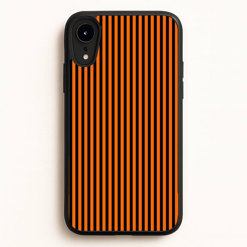 Orange & Black Stripe - Halloween Phone Case for iPhone XR