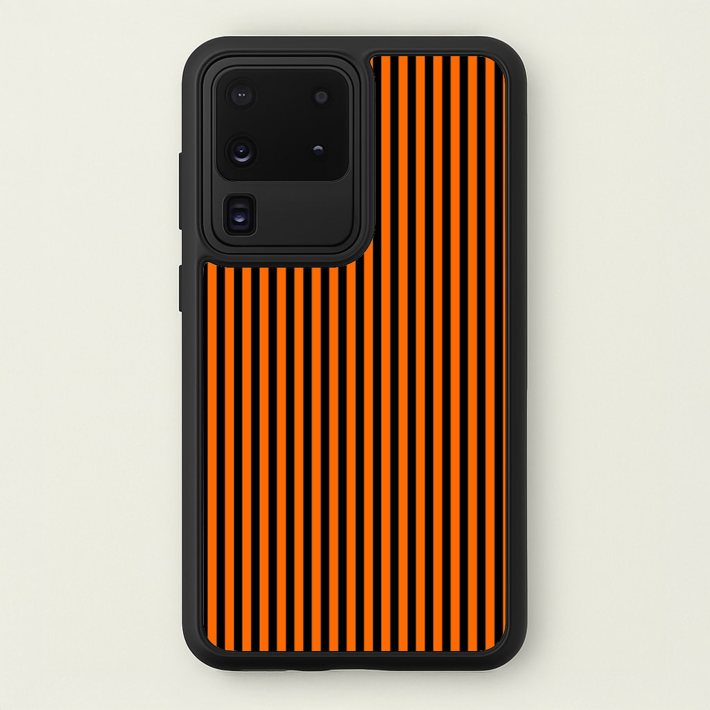 Orange & Black Stripe - Halloween Phone Case for Galaxy S20 Ultra