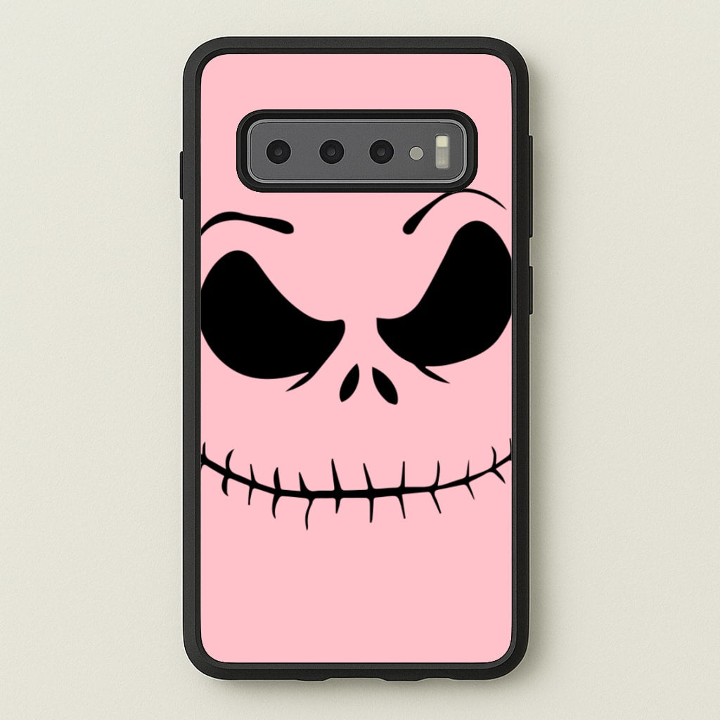 Pink Jack Skeleton - Halloween Phone Case for Galaxy S10
