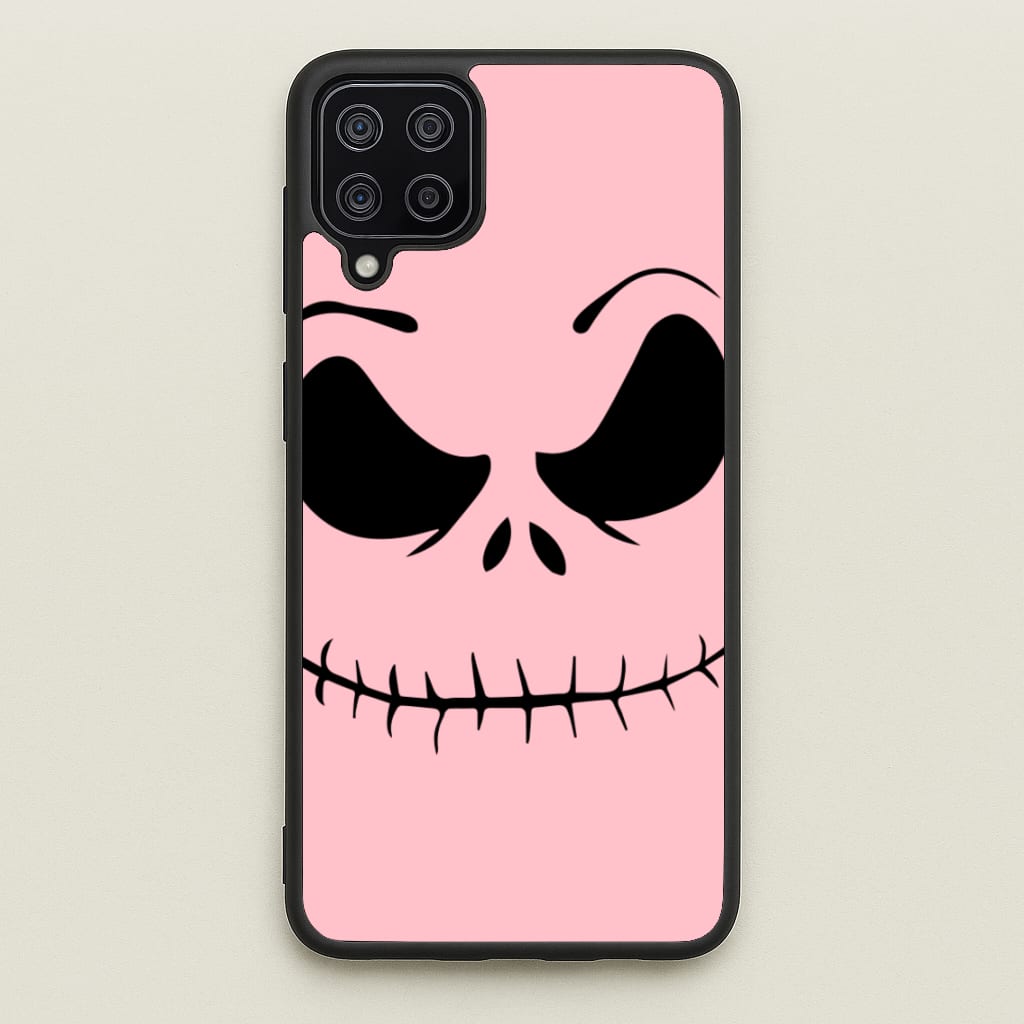 Pink Jack Skeleton - Halloween Phone Case for Galaxy A12