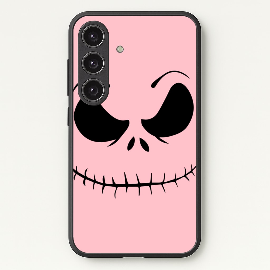 Pink Jack Skeleton - Halloween Phone Case for Galaxy S25