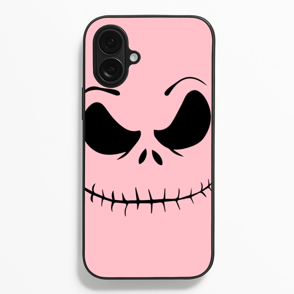 Pink Jack Skeleton - Halloween Phone Case for iPhone 16 Plus