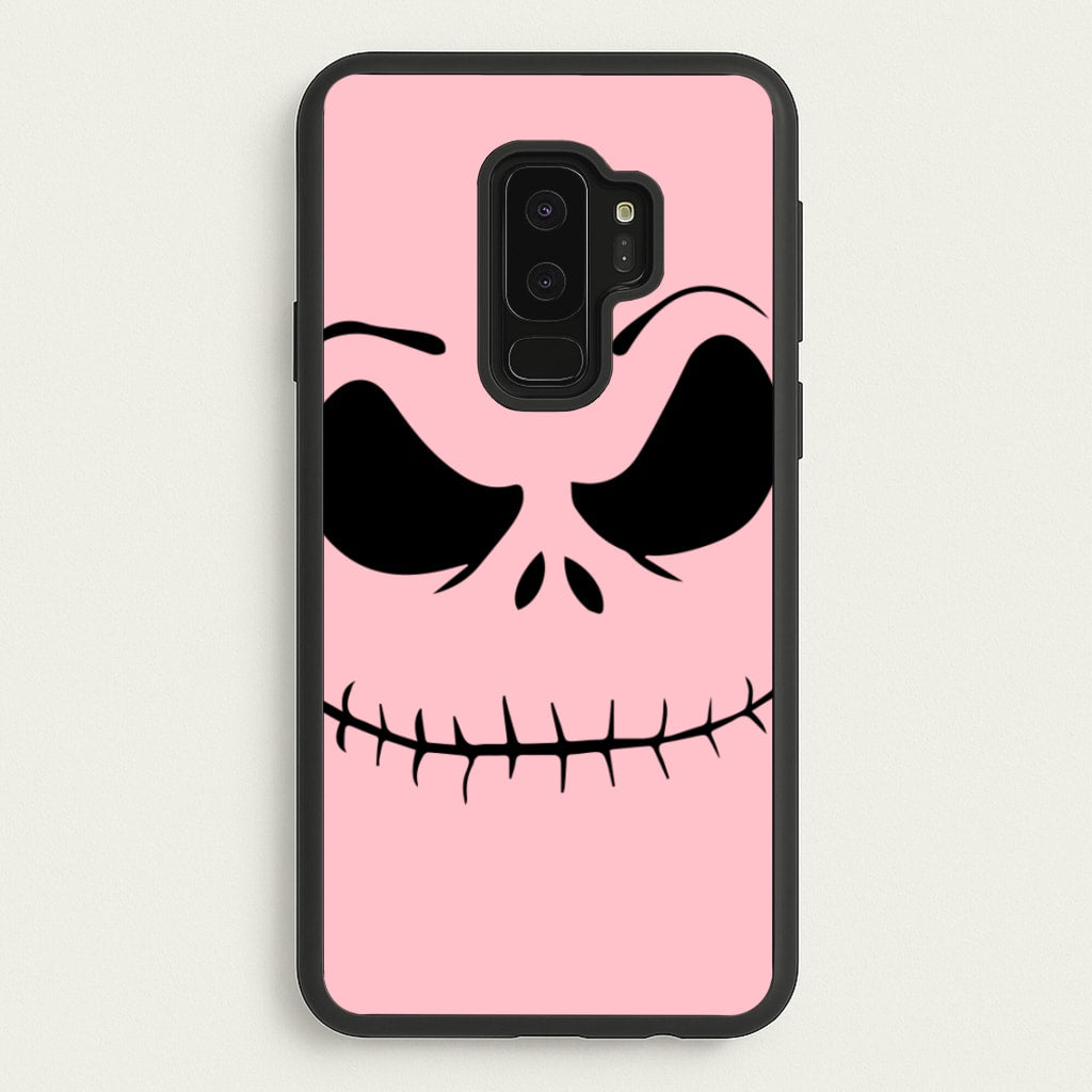 Pink Jack Skeleton - Halloween Phone Case for Galaxy S9 Plus