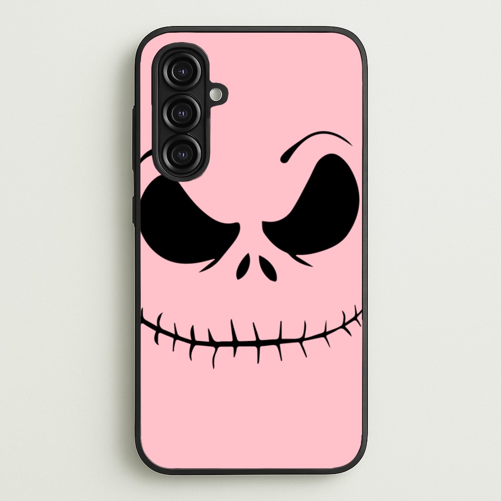 Pink Jack Skeleton - Halloween Phone Case for Galaxy A16