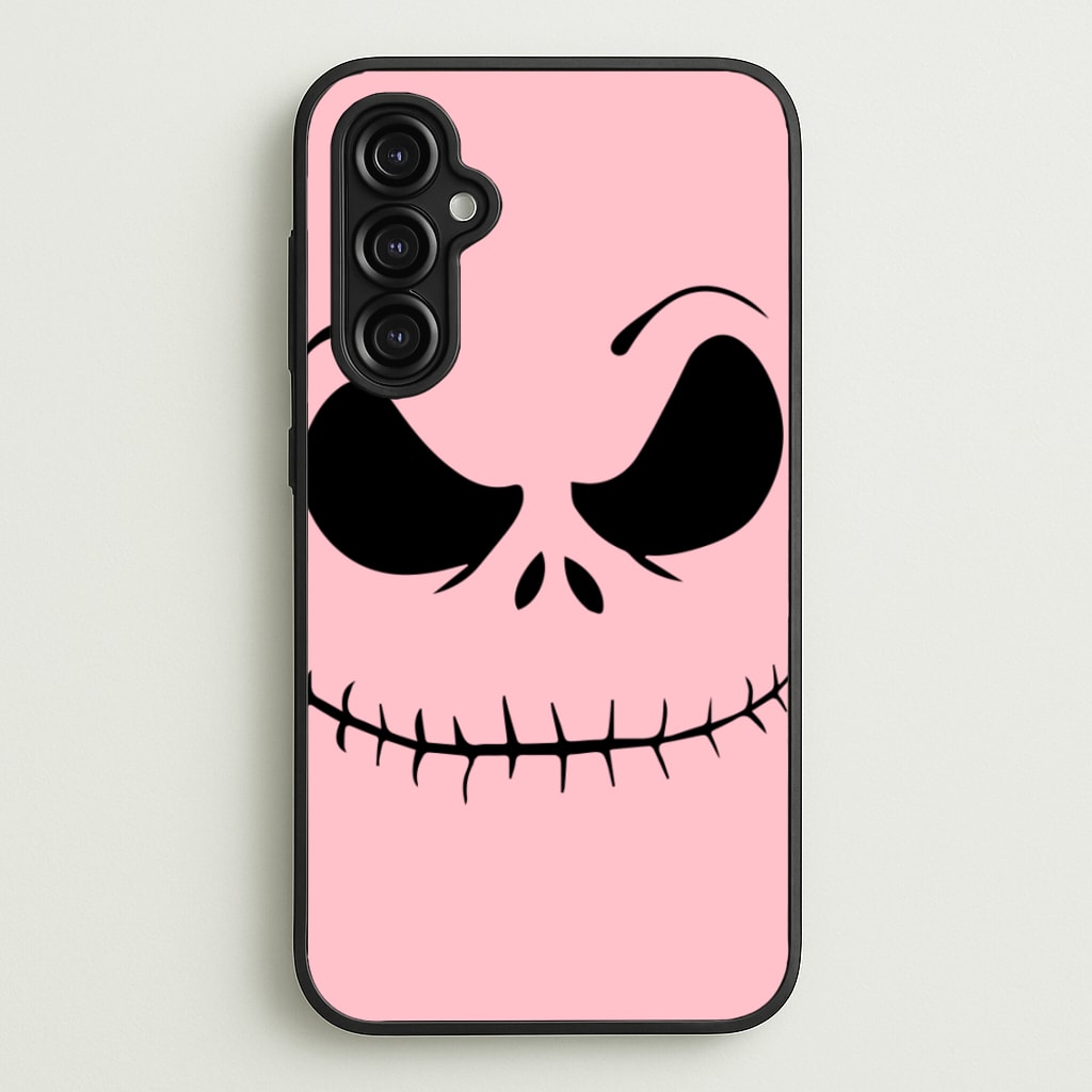 Pink Jack Skeleton - Halloween Phone Case for Galaxy A14