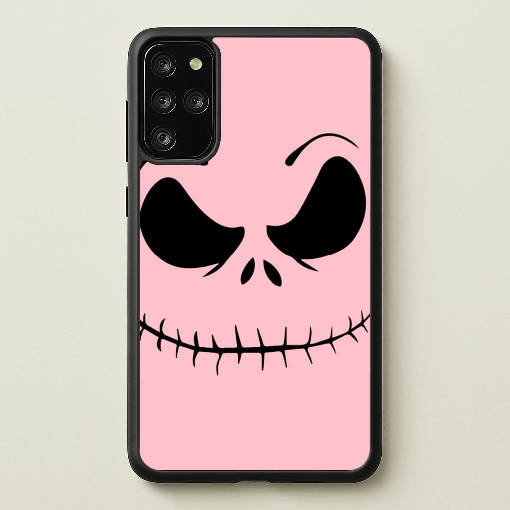 Pink Jack Skeleton - Halloween Phone Case for Galaxy S20 Plus