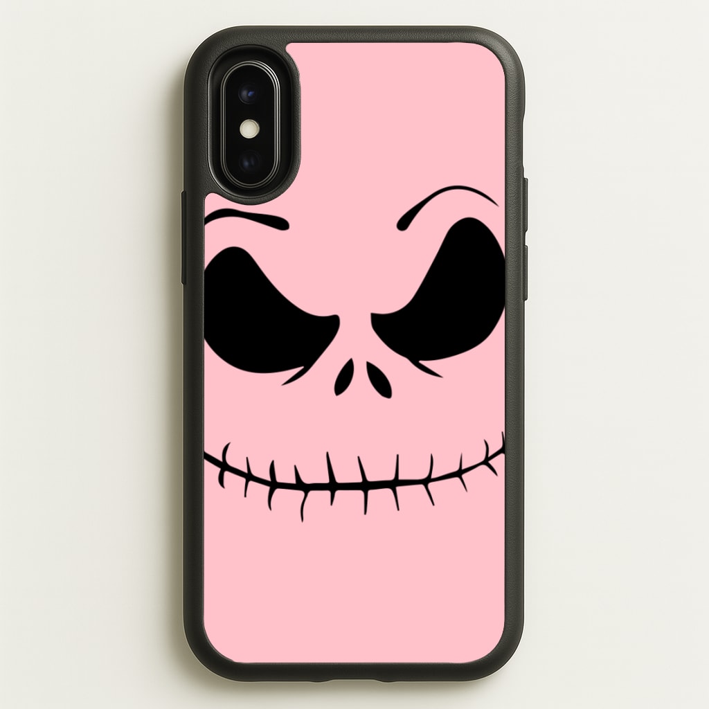 Pink Jack Skeleton - Halloween Phone Case for iPhone X / XS