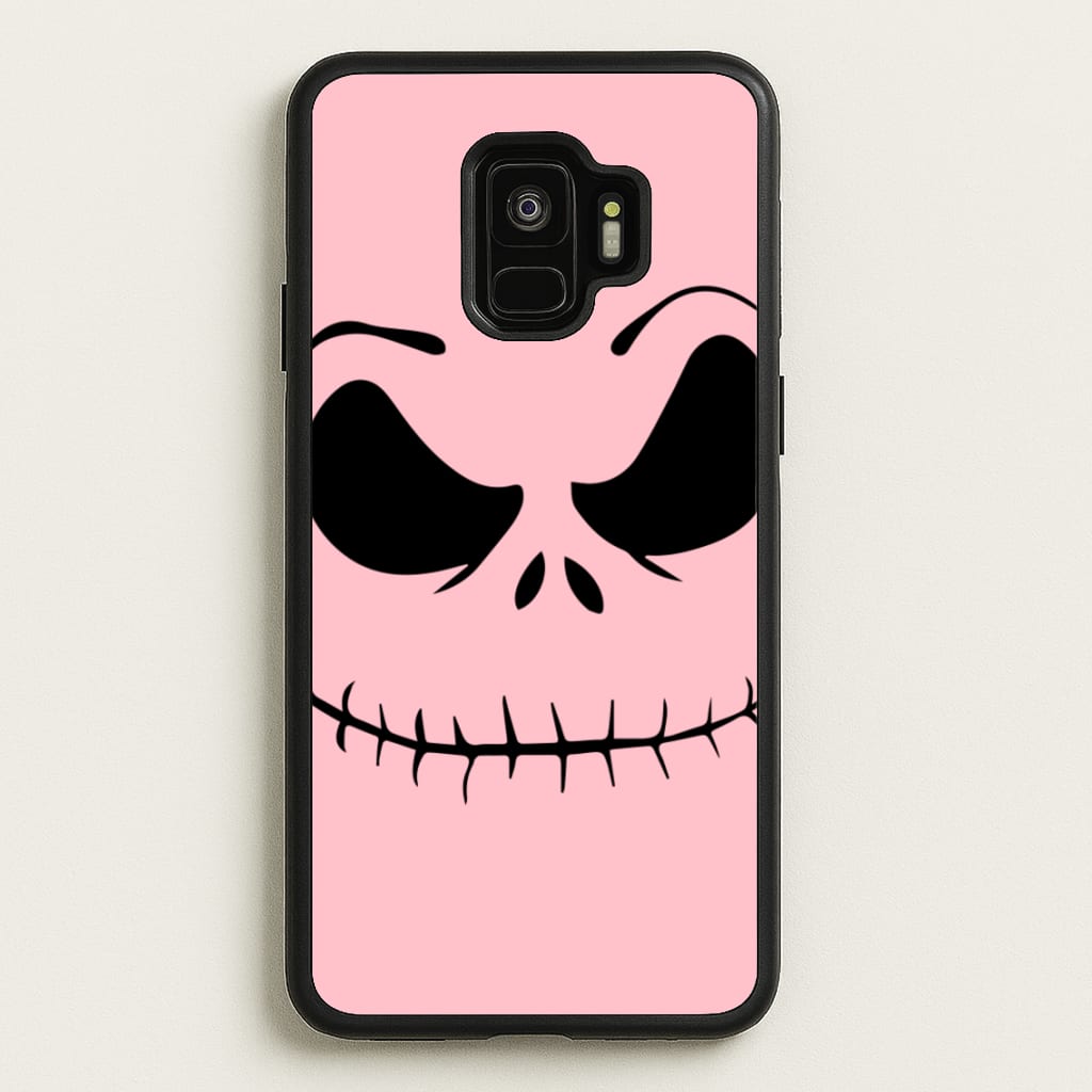 Pink Jack Skeleton - Halloween Phone Case for Galaxy S9