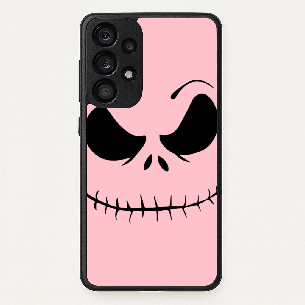 Pink Jack Skeleton - Halloween Phone Case for Galaxy A33