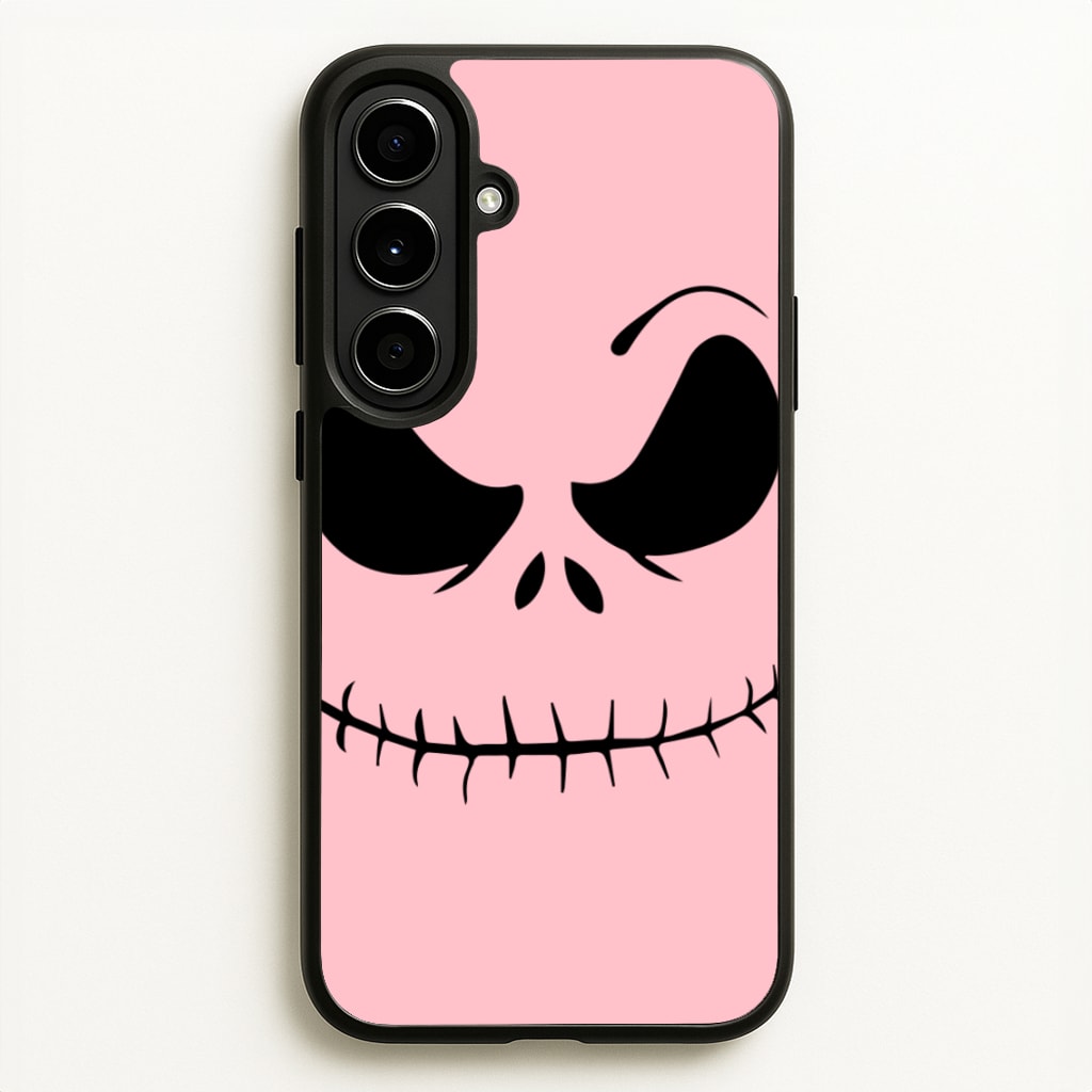 Pink Jack Skeleton - Halloween Phone Case for Galaxy A56
