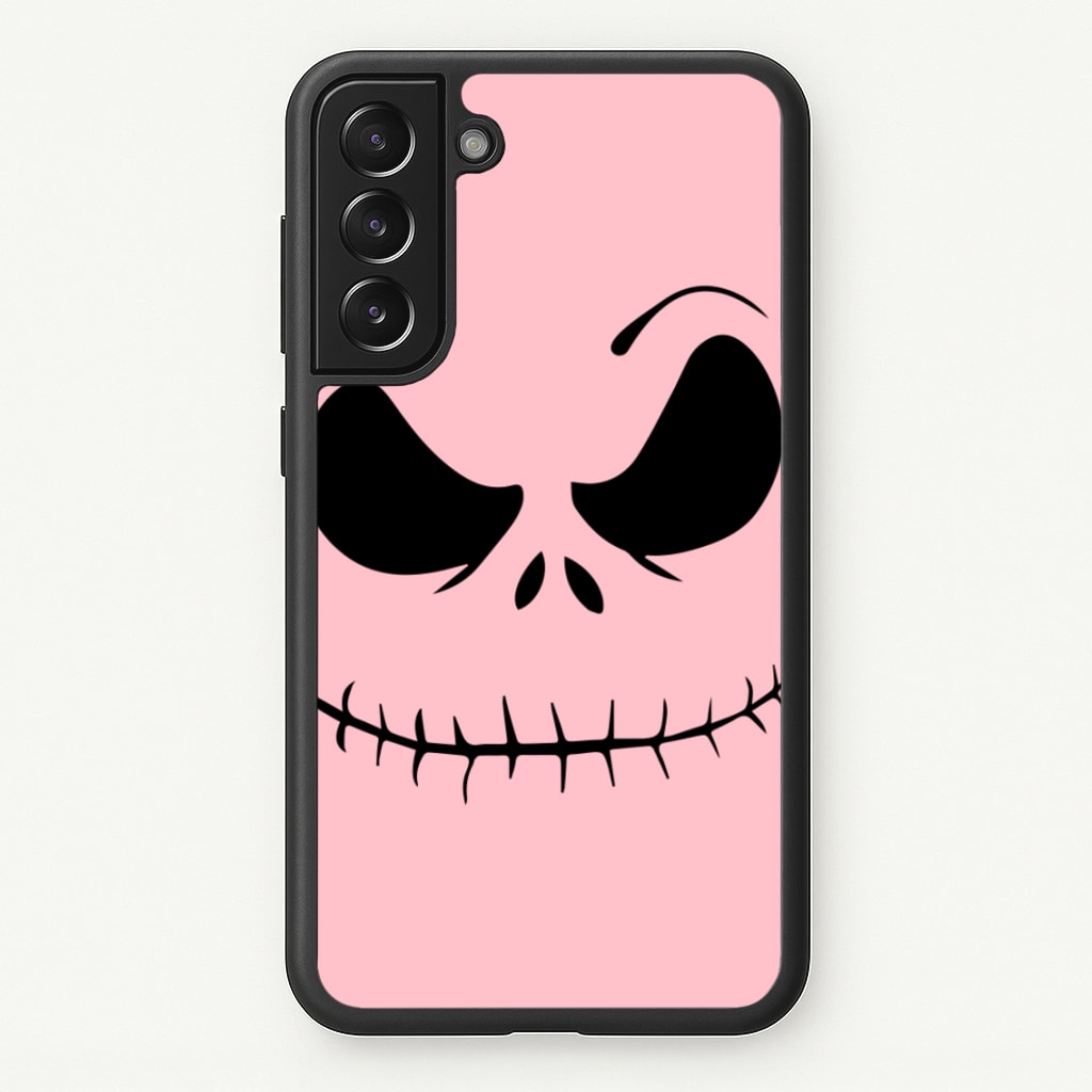 Pink Jack Skeleton - Halloween Phone Case for Galaxy S21