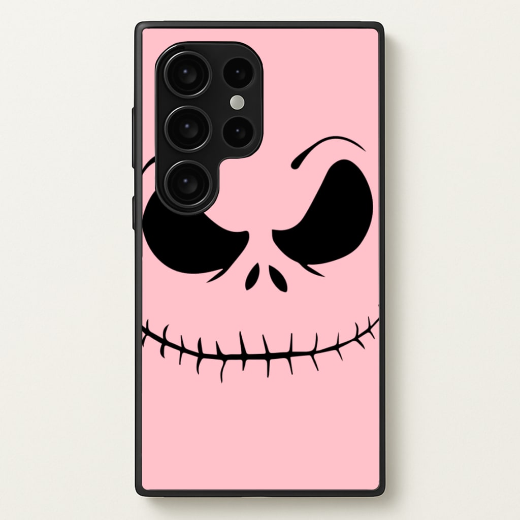 Pink Jack Skeleton - Halloween Phone Case for Galaxy S24 Ultra