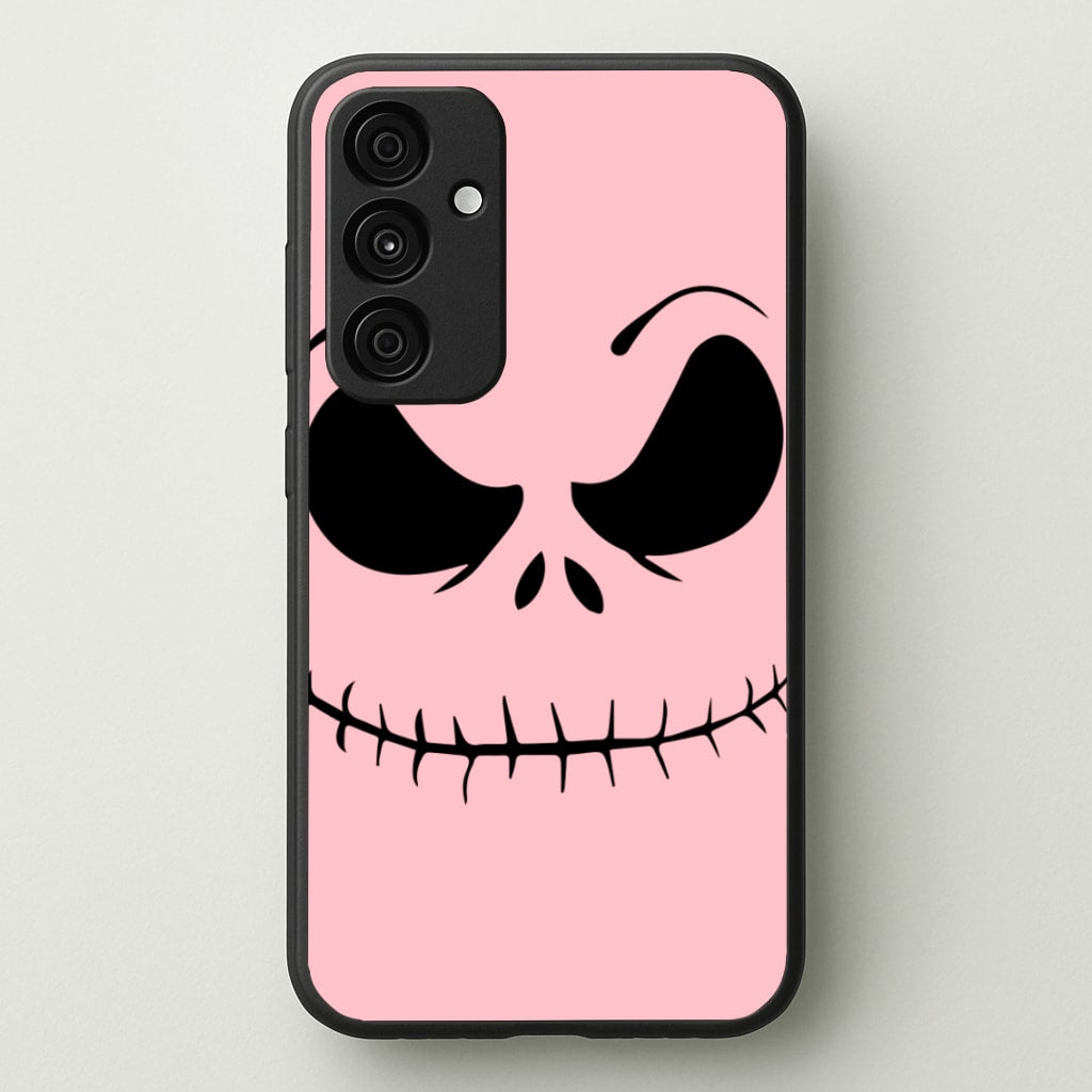 Pink Jack Skeleton - Halloween Phone Case for Galaxy A15
