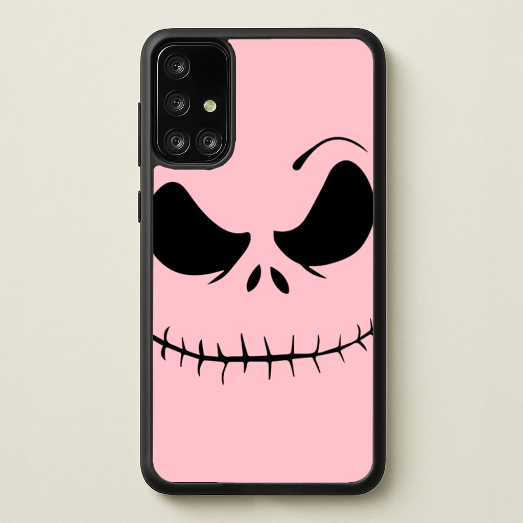 Pink Jack Skeleton - Halloween Phone Case for Galaxy A71