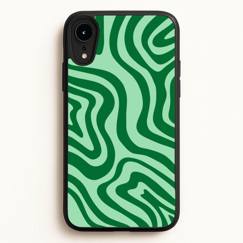 Green Abstract Halloween - Halloween Phone Case for iPhone XR