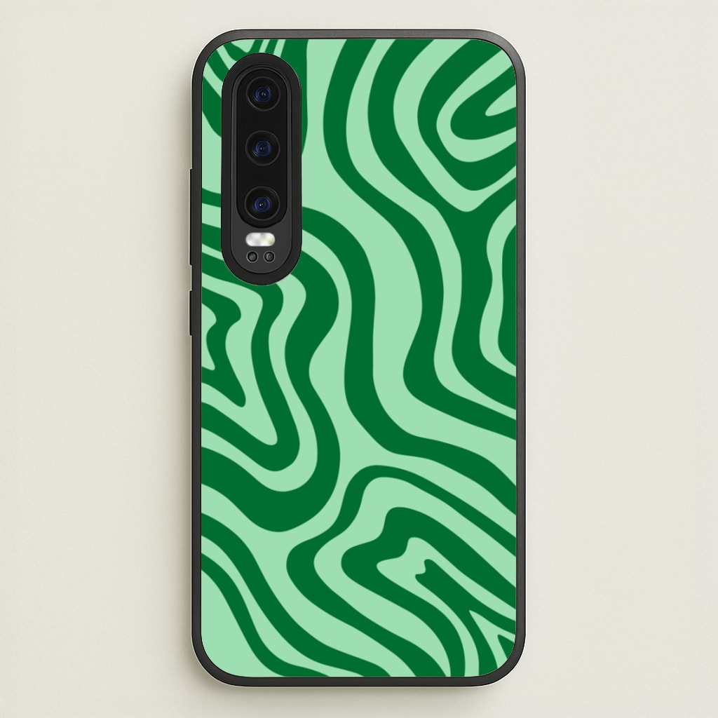Green Abstract Halloween - Halloween Phone Case for Huawei P30