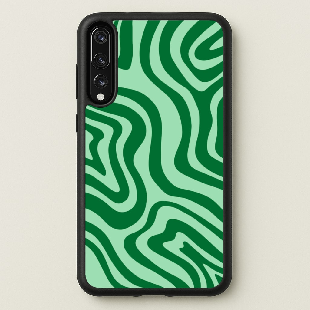Green Abstract Halloween - Halloween Phone Case for Huawei P20 Pro