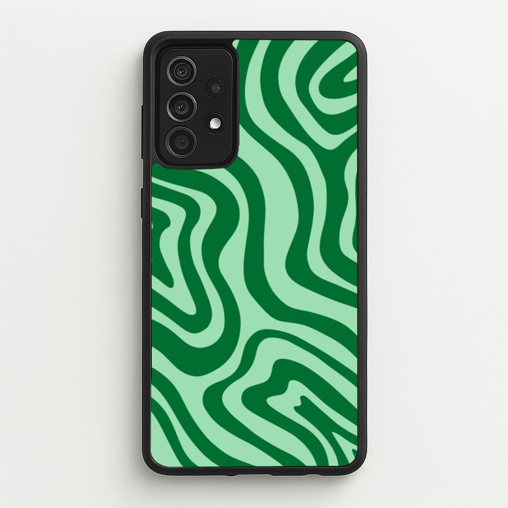 Green Abstract Halloween - Halloween Phone Case for Galaxy A52 / A52s