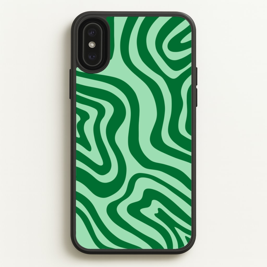 Green Abstract Halloween - Halloween Phone Case for iPhone XS Max