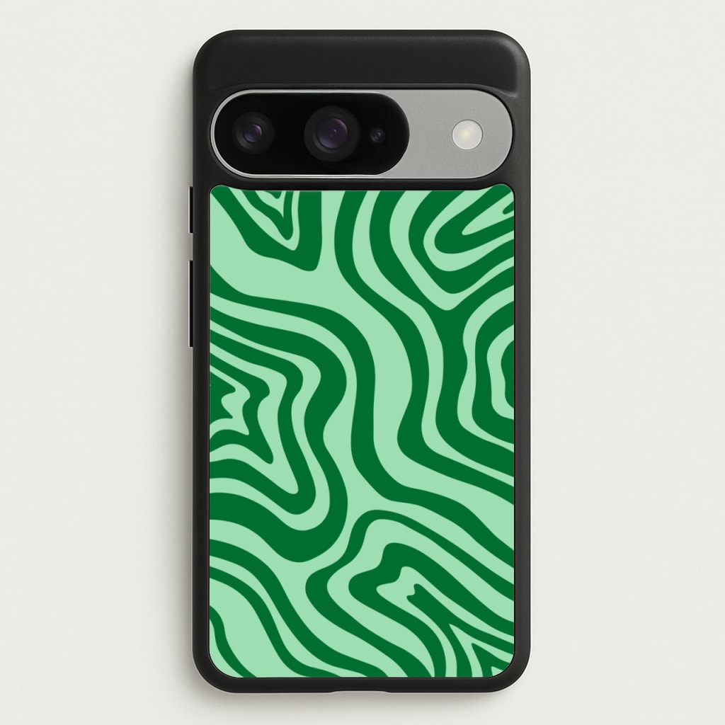 Green Abstract Halloween Phone Case for Google Pixel 10 / 10 Pro