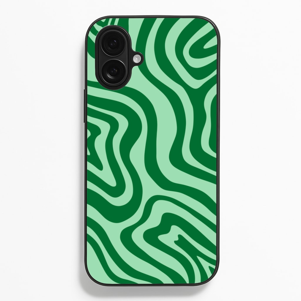 Green Abstract Halloween - Halloween Phone Case for iPhone 16 Plus
