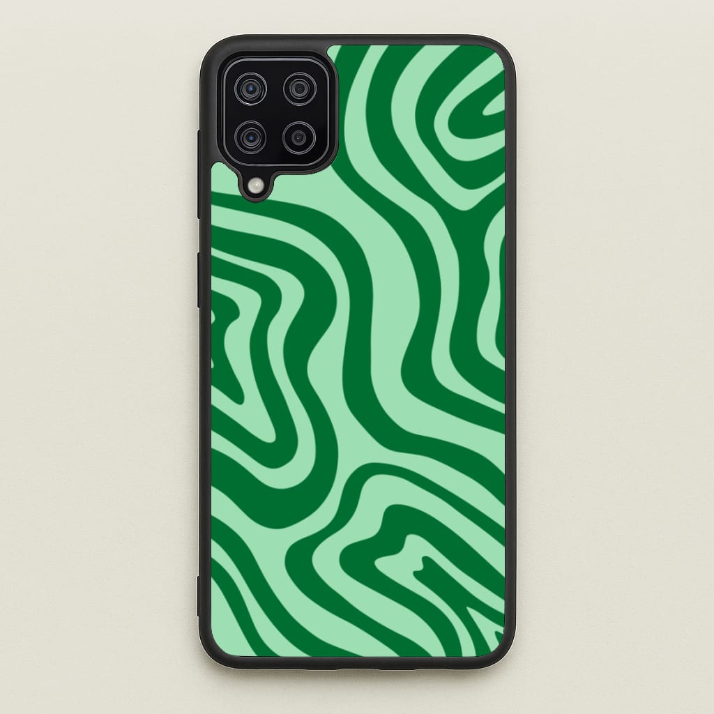 Green Abstract Halloween - Halloween Phone Case for Galaxy A12
