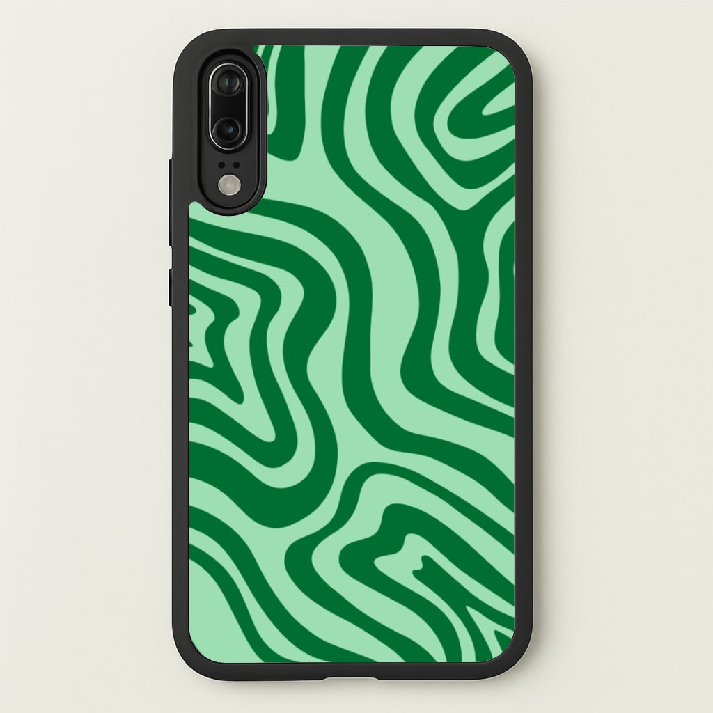 Green Abstract Halloween - Halloween Phone Case for Huawei P20