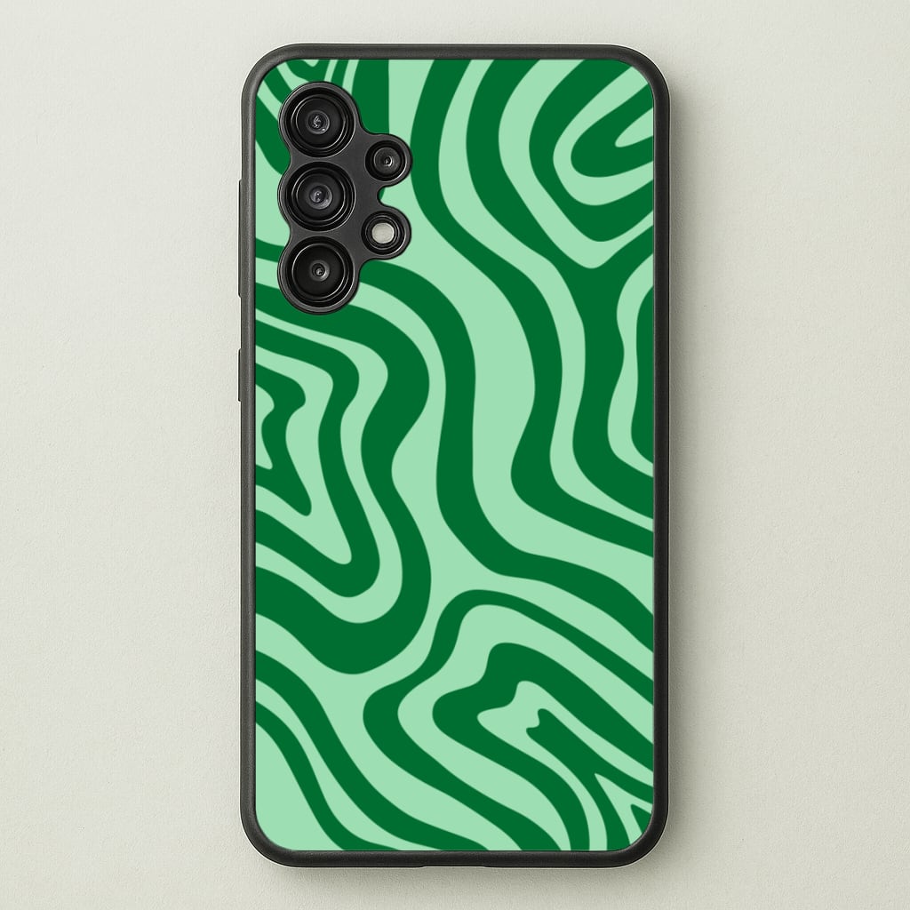 Green Abstract Halloween - Halloween Phone Case for Galaxy A13