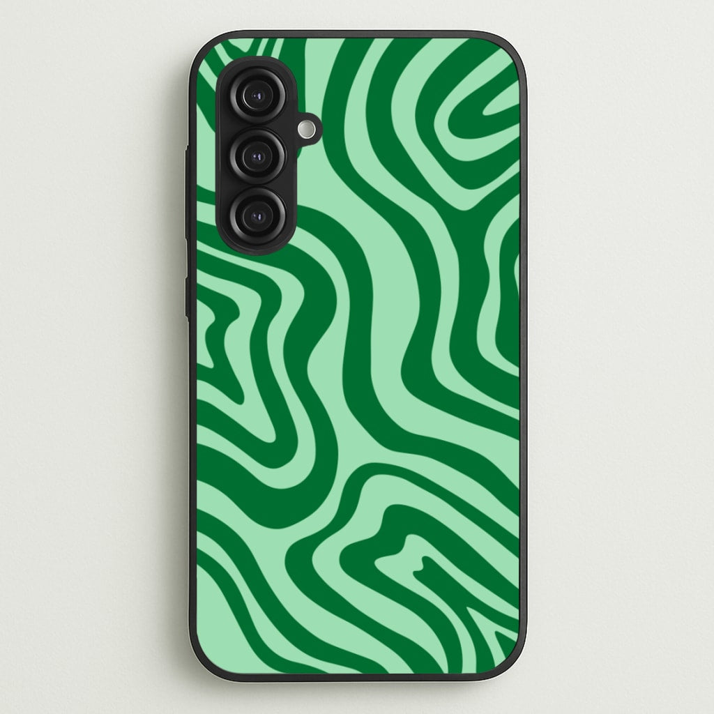 Green Abstract Halloween - Halloween Phone Case for Galaxy S23FE