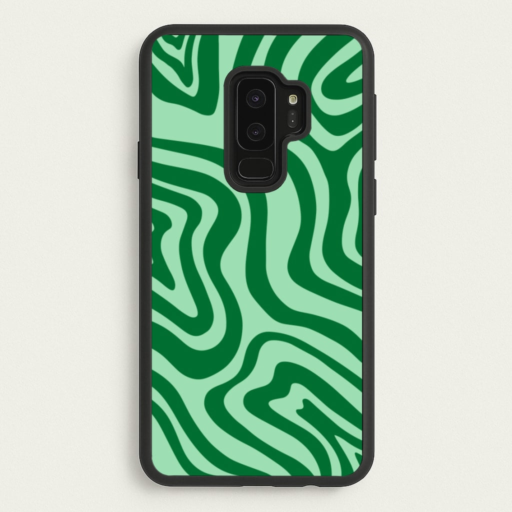 Green Abstract Halloween - Halloween Phone Case for Galaxy S9 Plus