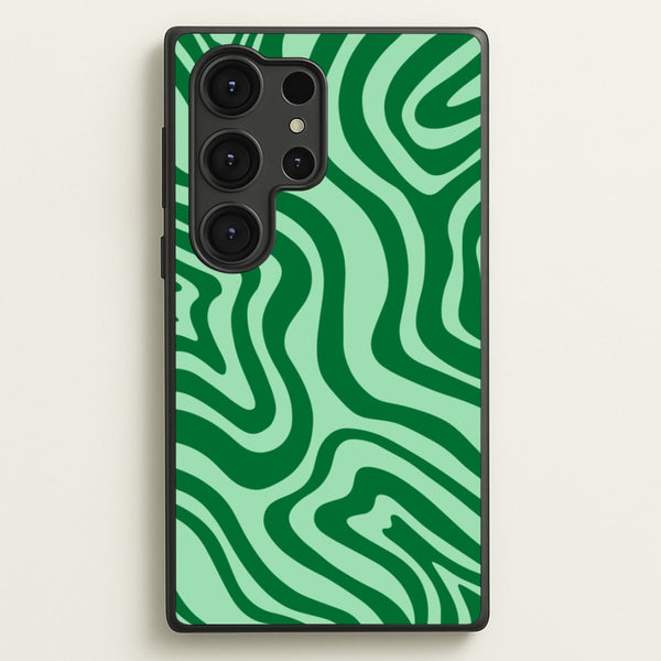 Green Abstract Halloween - Halloween Phone Case for Galaxy S25 Ultra