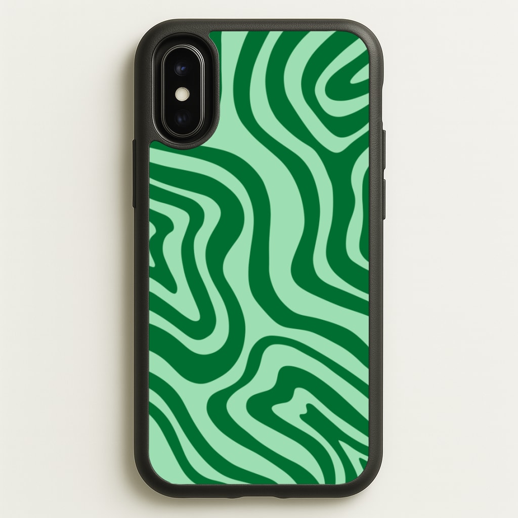 Green Abstract Halloween - Halloween Phone Case for iPhone X / XS