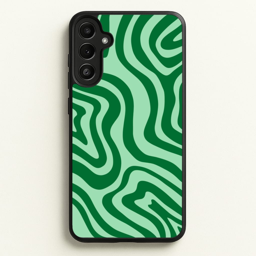 Green Abstract Halloween - Halloween Phone Case for Galaxy A34
