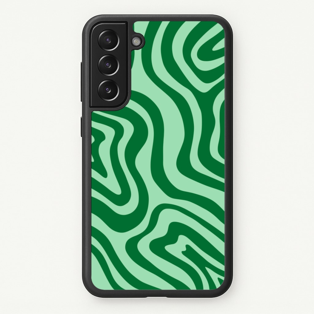 Green Abstract Halloween - Halloween Phone Case for Galaxy S21FE