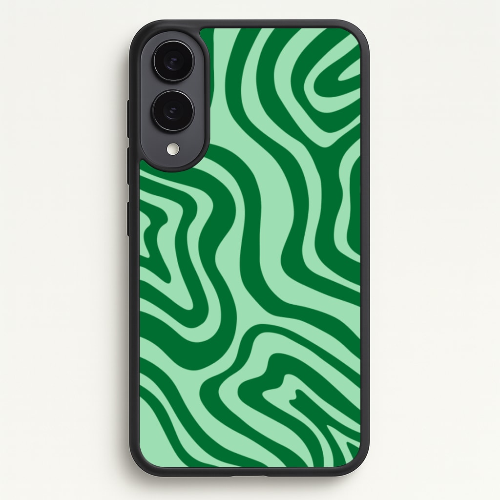 Green Abstract Halloween - Halloween Phone Case for Galaxy S25 Edge