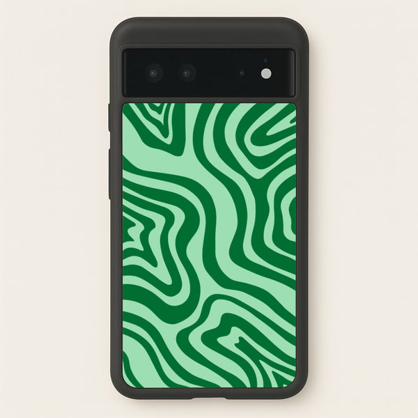 Green Abstract Halloween - Halloween Phone Case for Google Pixel 6
