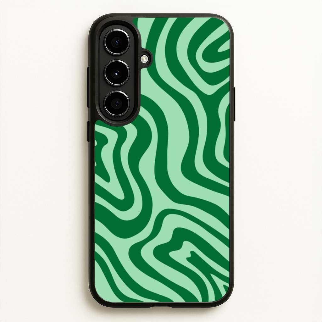 Green Abstract Halloween - Halloween Phone Case for Galaxy A56