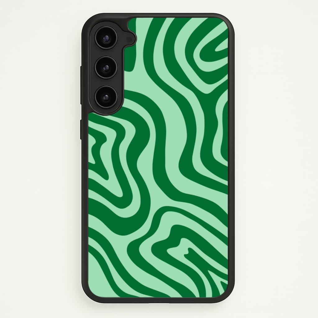 Green Abstract Halloween - Halloween Phone Case for Galaxy S23 Plus