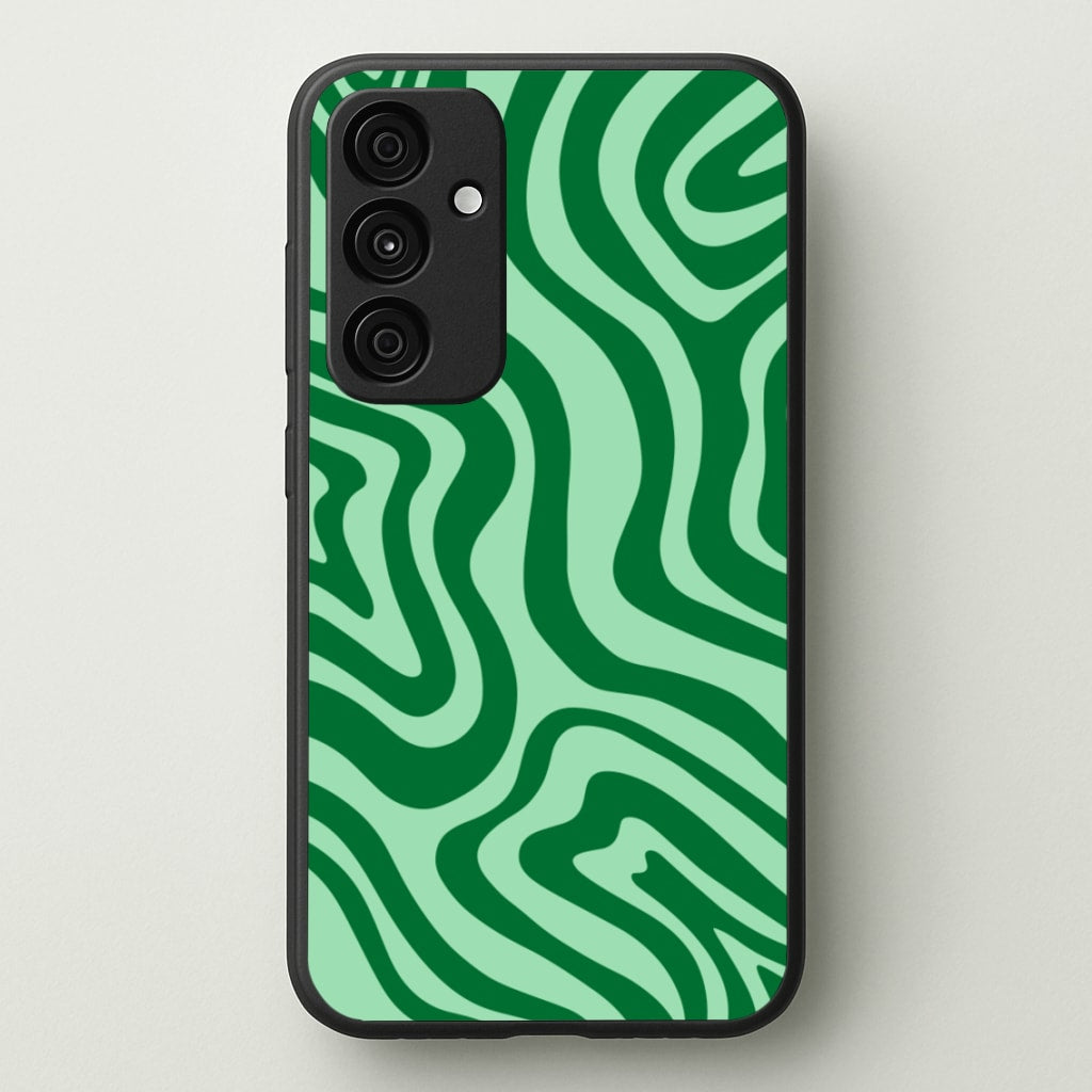 Green Abstract Halloween - Halloween Phone Case for Galaxy A35