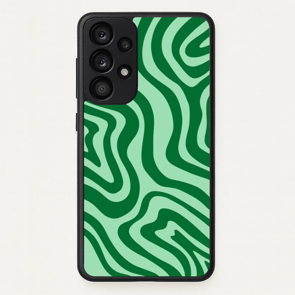 Green Abstract Halloween - Halloween Phone Case for Galaxy A53