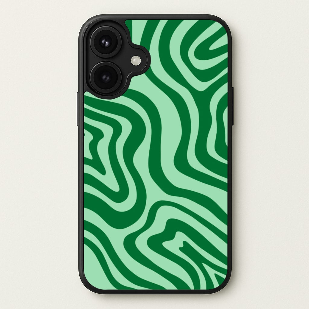 Green Abstract Halloween Phone Case for iPhone 17