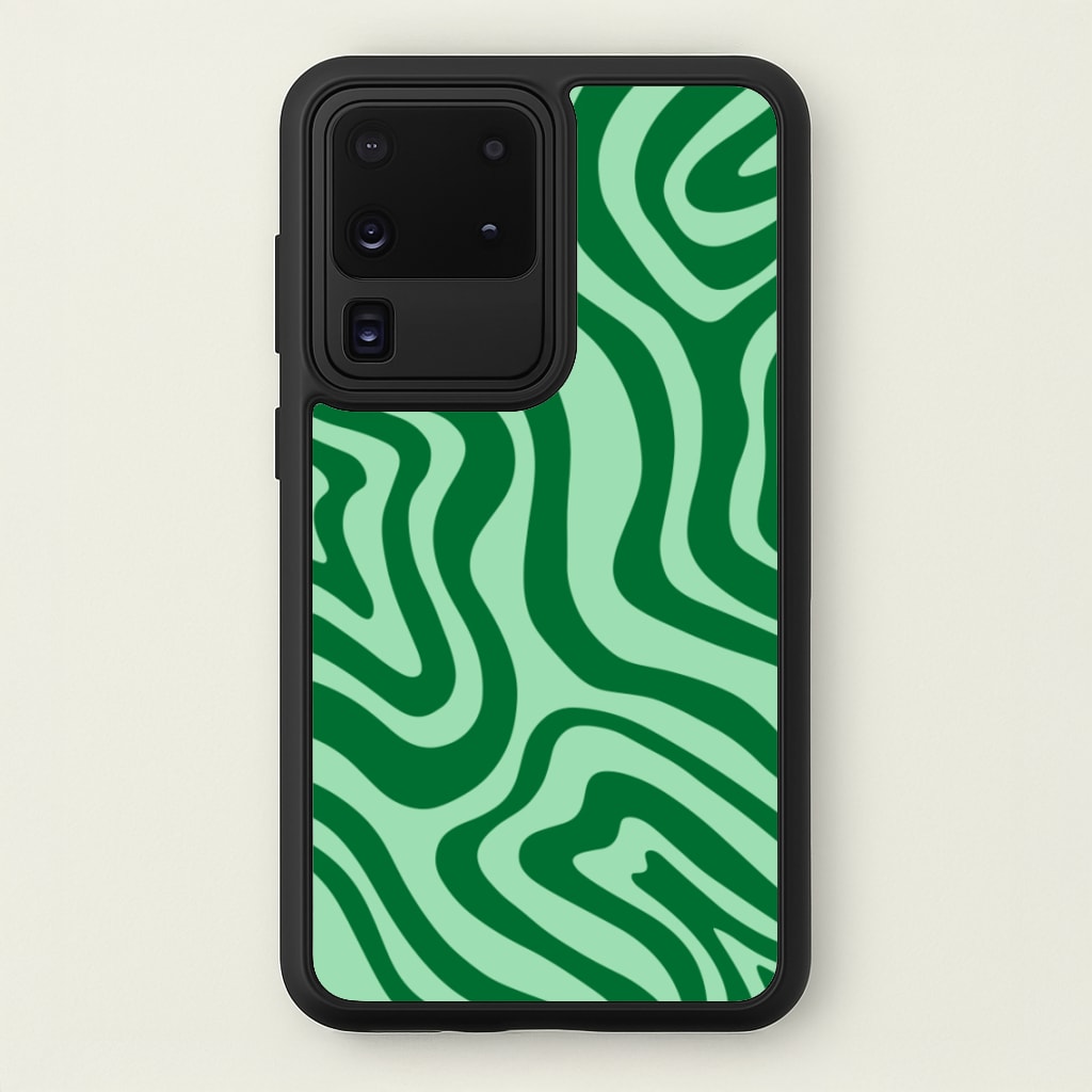 Green Abstract Halloween - Halloween Phone Case for Galaxy S20 Ultra