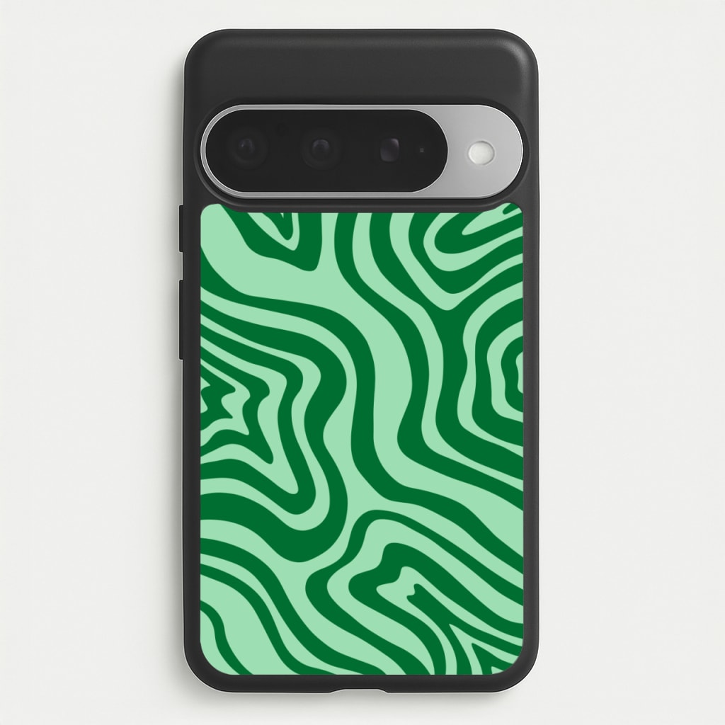 Green Abstract Halloween Phone Case for Google Pixel 10 Pro XL