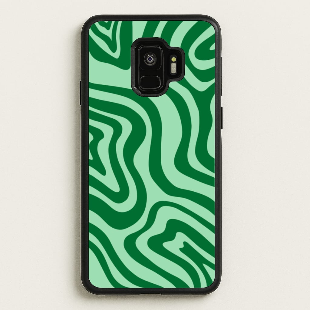 Green Abstract Halloween - Halloween Phone Case for Galaxy S9