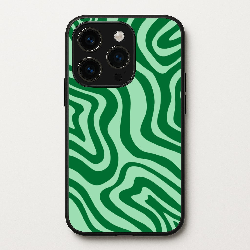 Green Abstract Halloween - Halloween Phone Case for iPhone 15 Pro