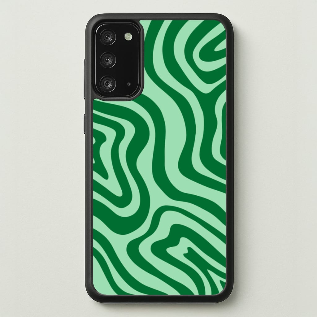 Green Abstract Halloween - Halloween Phone Case for Galaxy Note 20