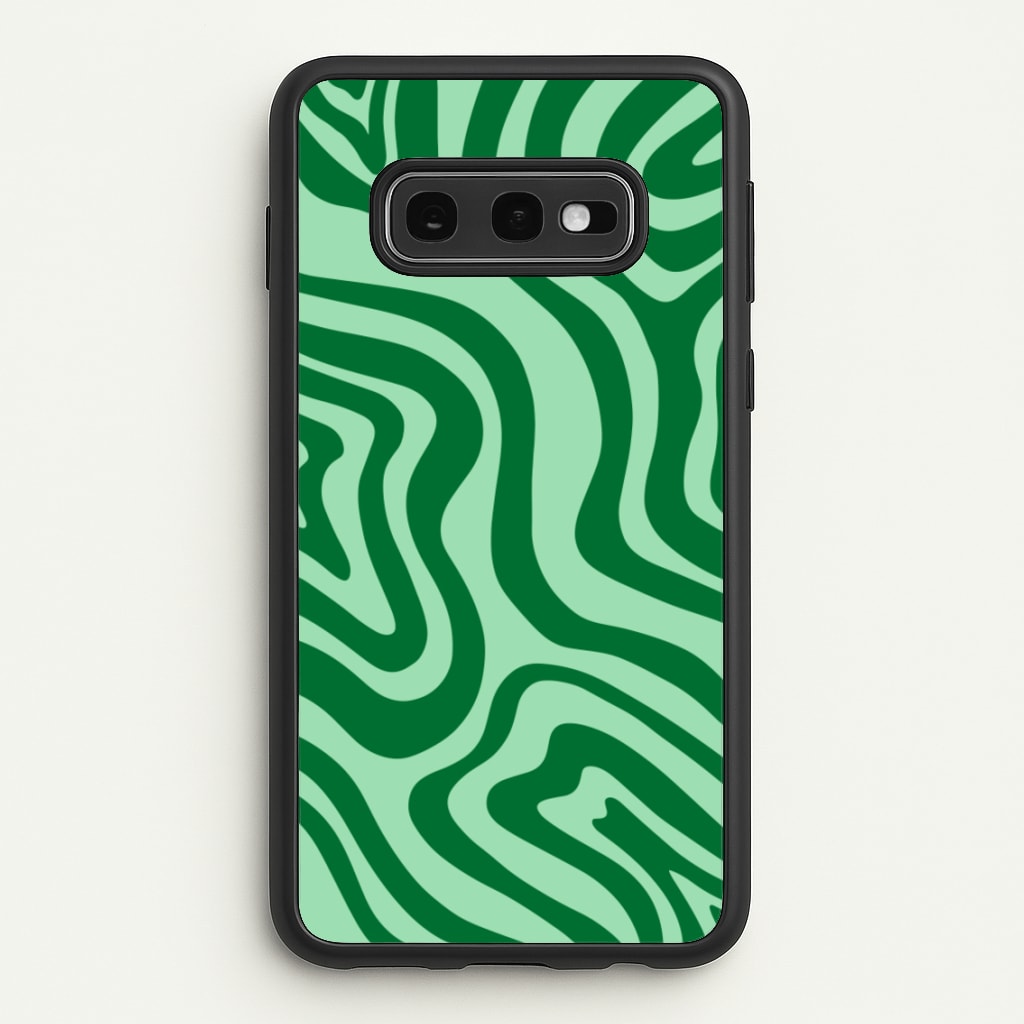 Green Abstract Halloween - Halloween Phone Case for Galaxy S10e