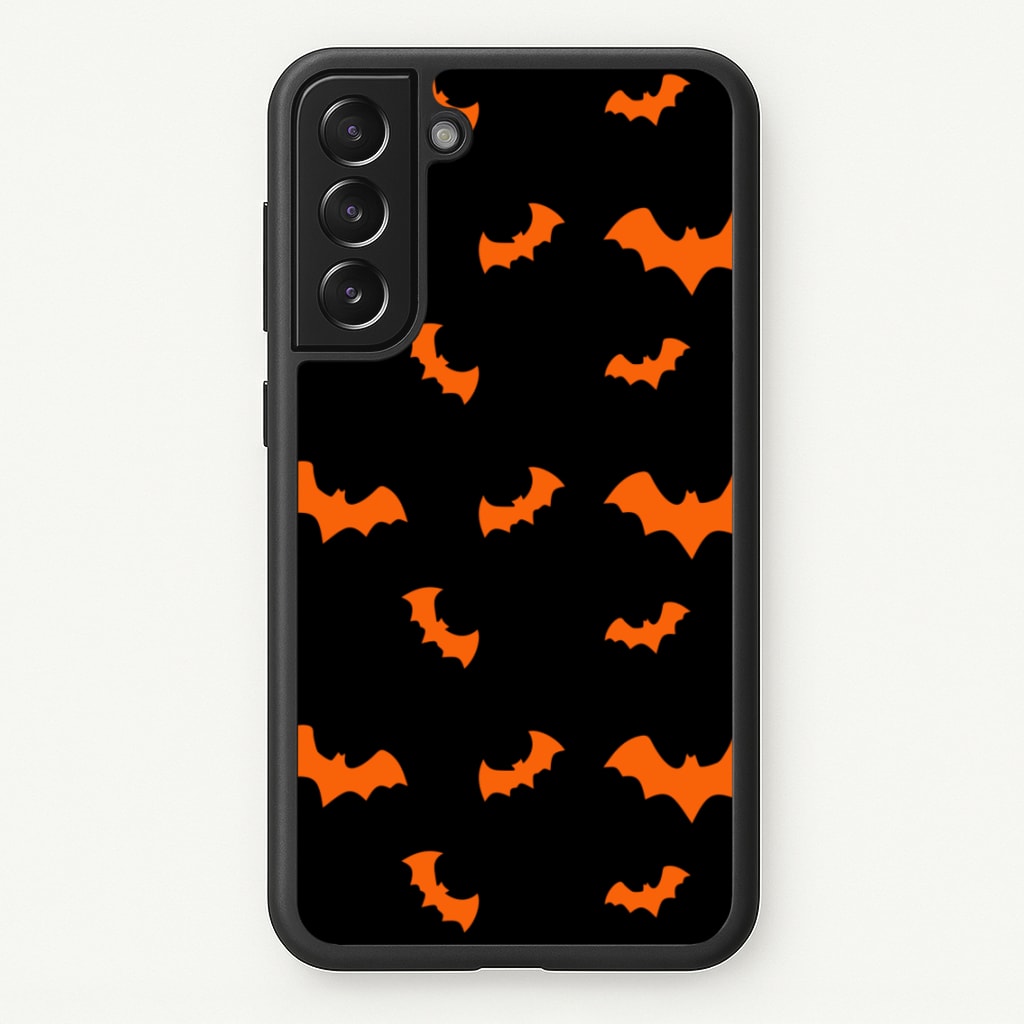 Orange Bat - Halloween Phone Case for Galaxy S22