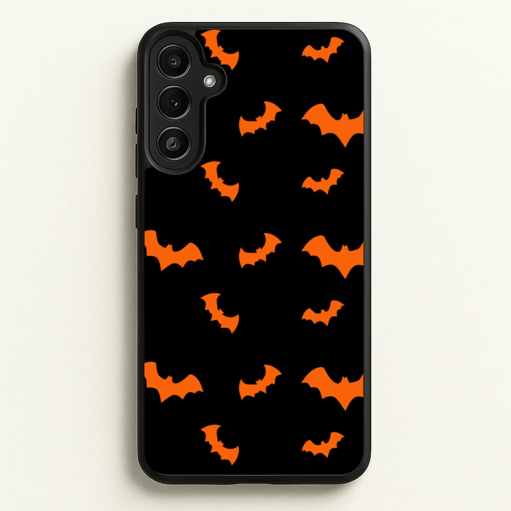Orange Bat - Halloween Phone Case for Galaxy A34